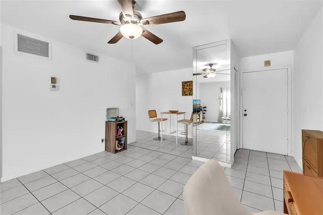 a view of workspace and entryway