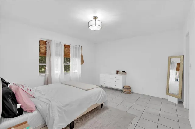 a view of a patio with a garden