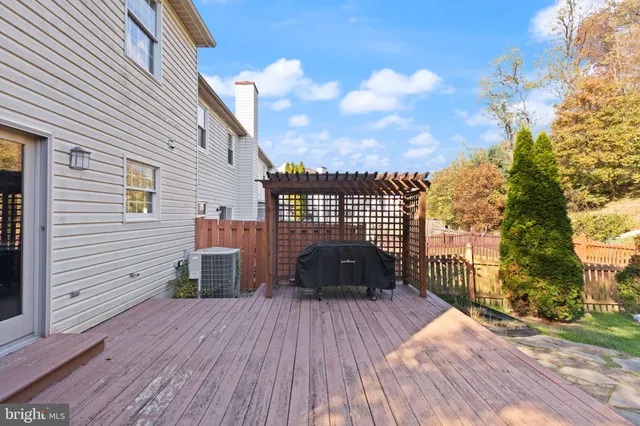 a view of a terrace with sky view