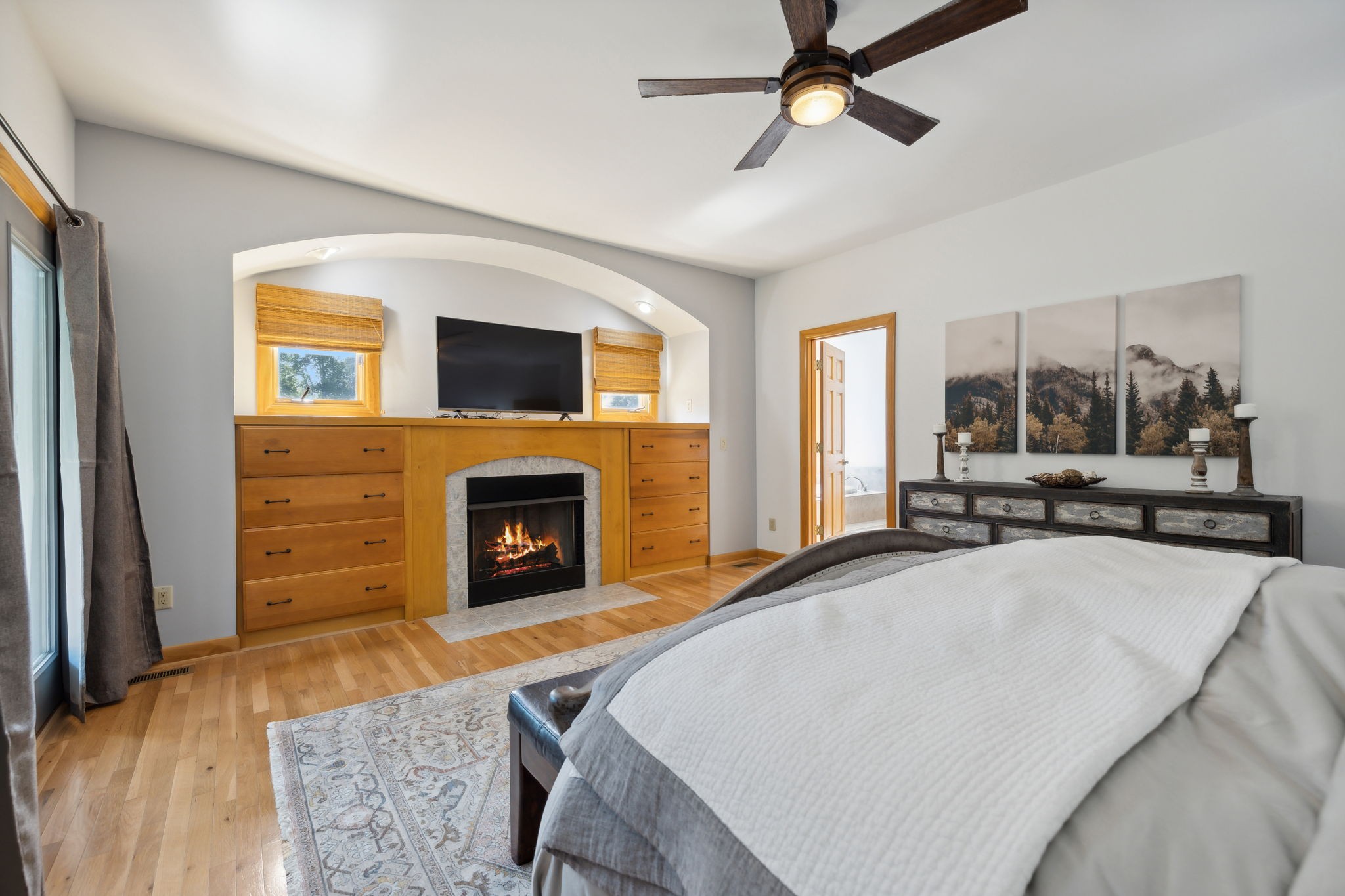 1208 Davidson Lane Columbia, TN 38401 - Photo 42 of 85 a living room with fireplace furniture and a flat screen tv