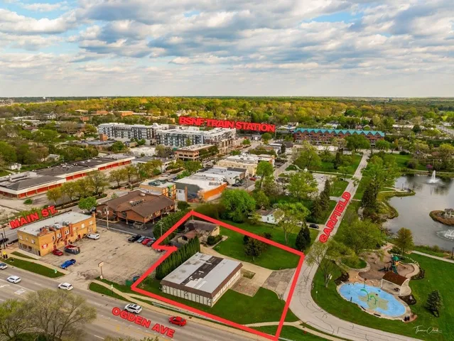 an aerial view of multiple house