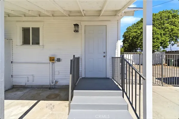 a view of backyard with green space