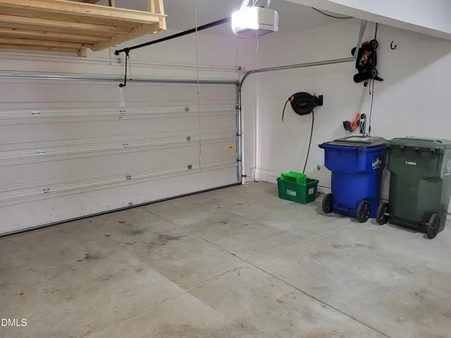 a view of a garage