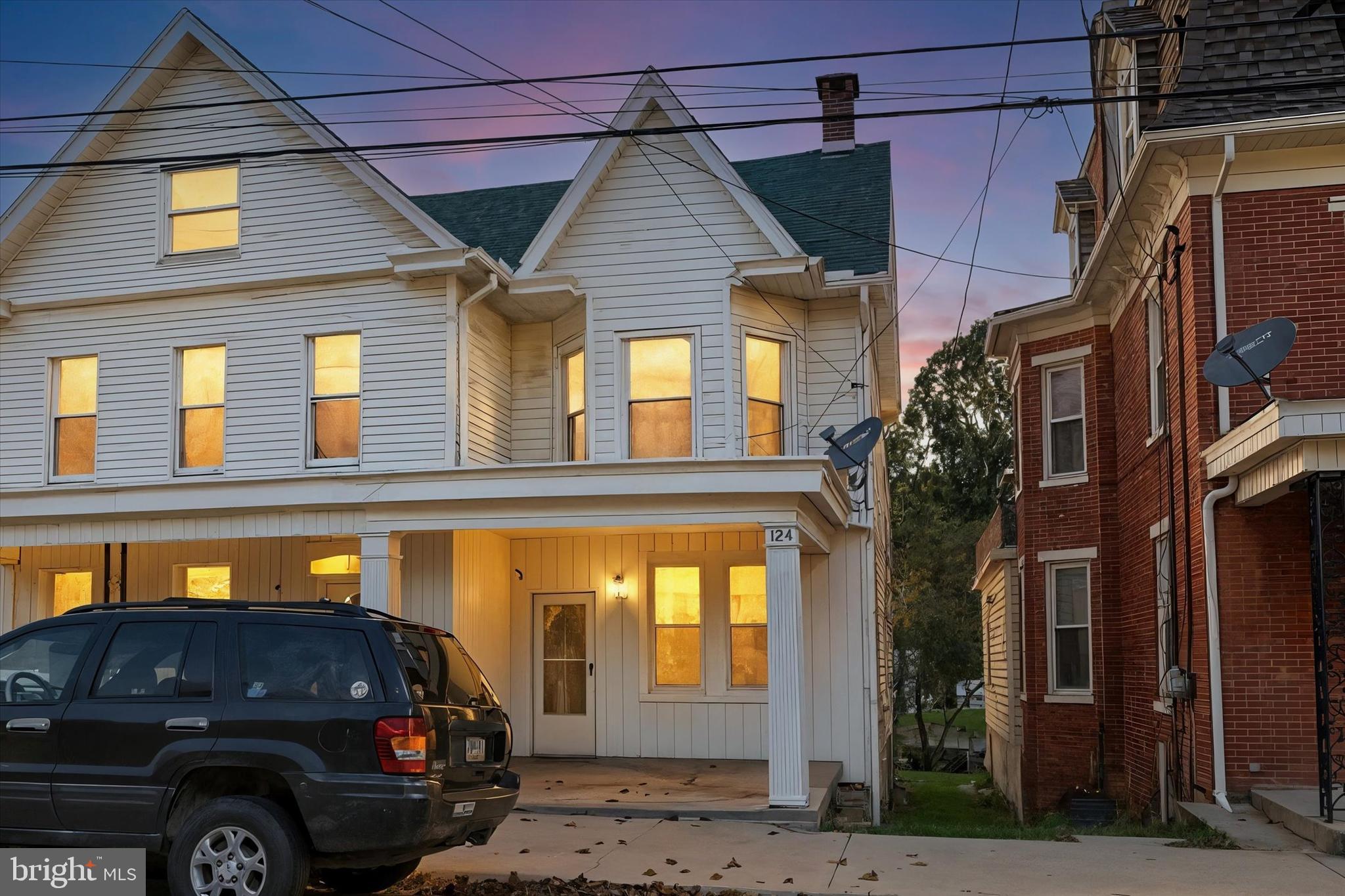 a front view of a house