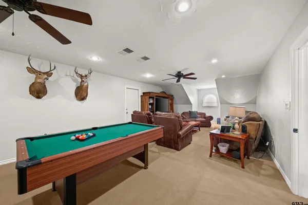 a room with furniture and a table