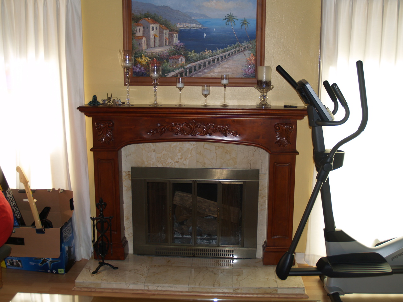 25 North San Marcos Road, Unit B Santa Barbara, CA 93111 - Photo 3 of 19 Fire place in living room