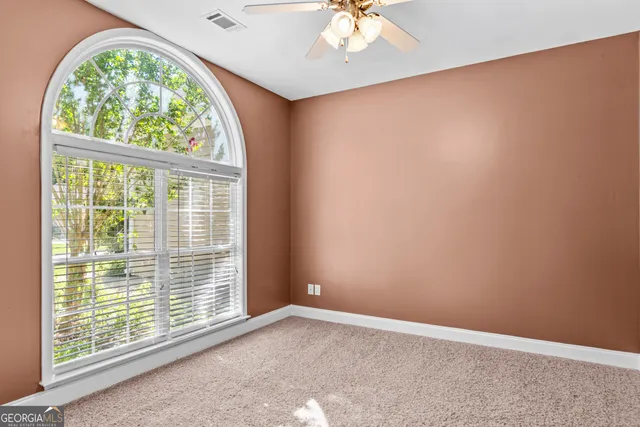 an empty room with a window