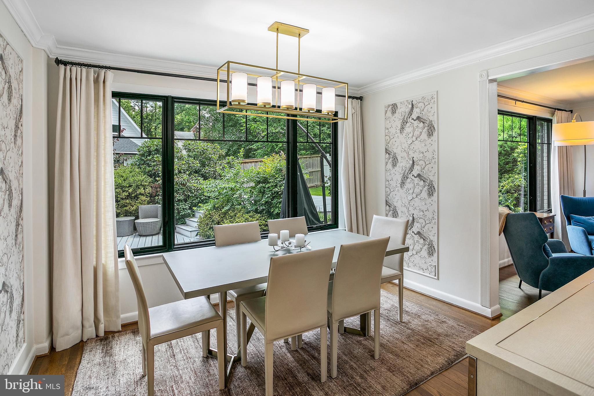 5 Spring Hill Court Chevy Chase, MD 20815 - Photo 10 of 50 a view of a dining room with furniture window and outside view