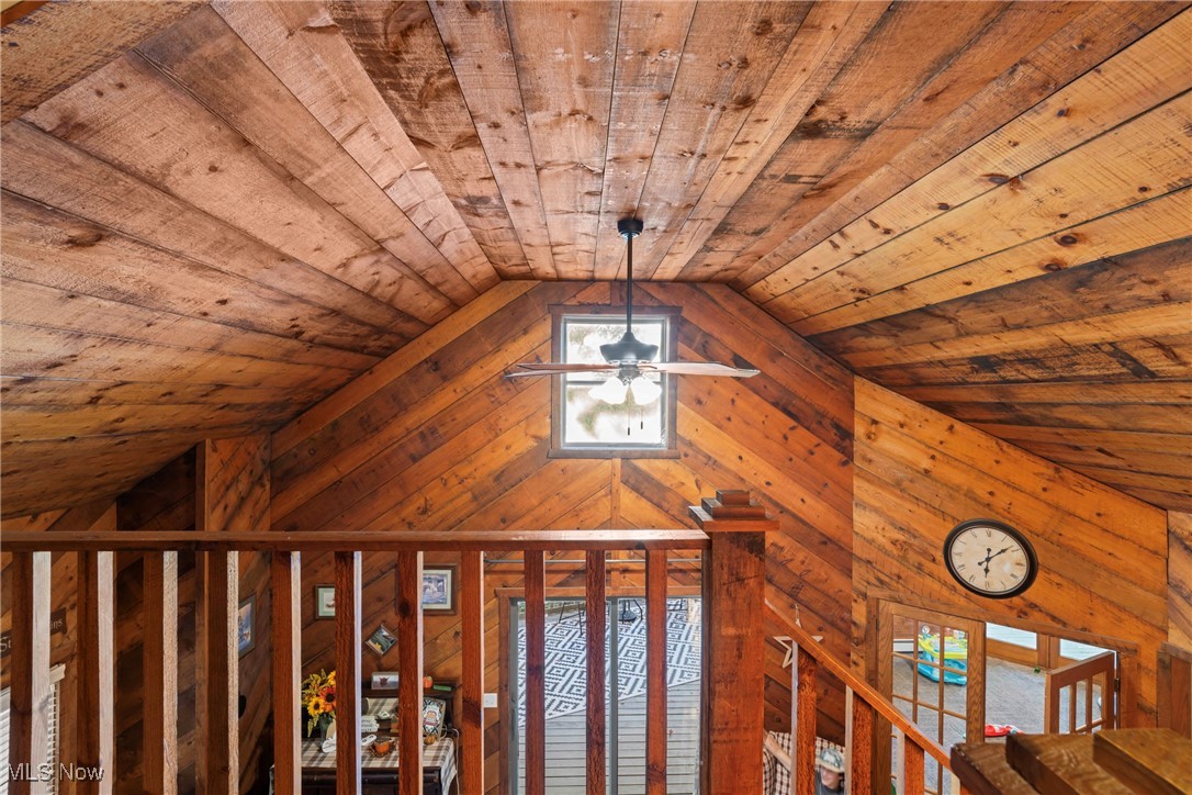 3804 Ridge Road Cortland, OH 44410 - Photo 23 of 44 Detailed view of wooden ceiling and wood walls
