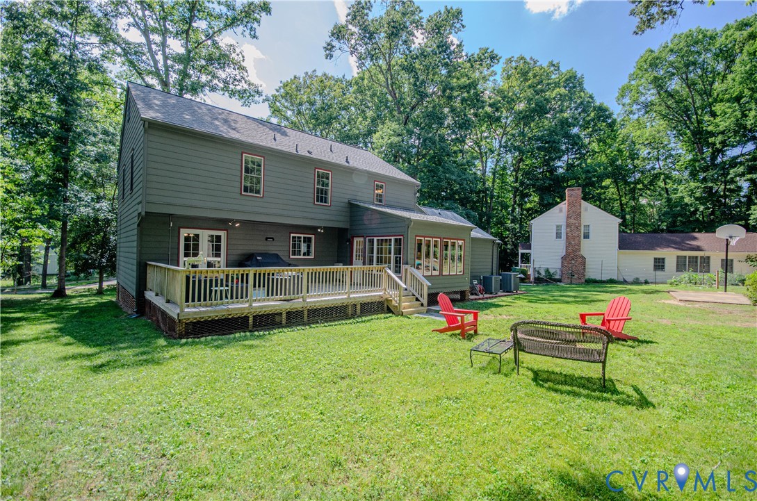 12500 Musical Lane Midlothian, VA 23113 - Photo 49 of 51 Spacious rear yard featuring a large wooden deck w
