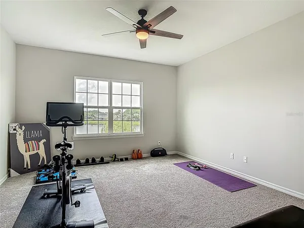 a room with furniture and a window
