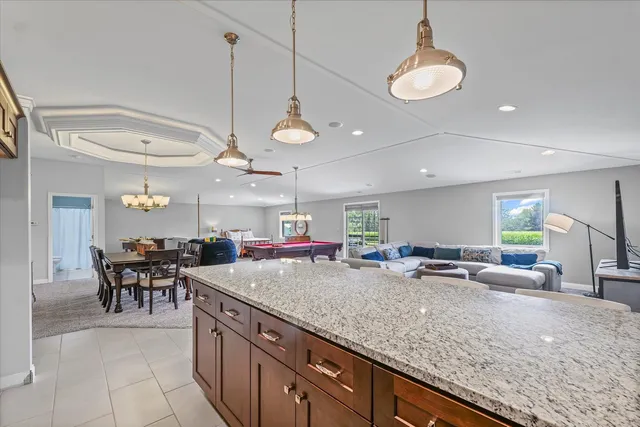 a kitchen with lots of counter space