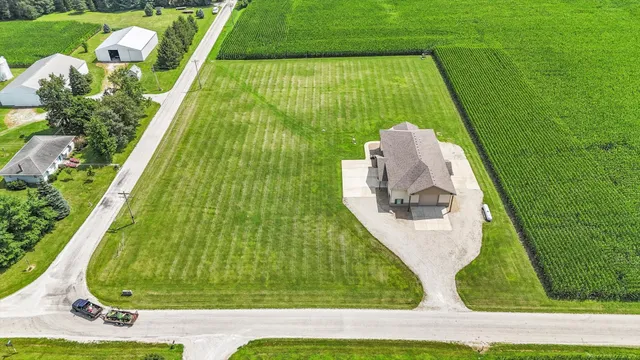 a view of a golf course with a lake