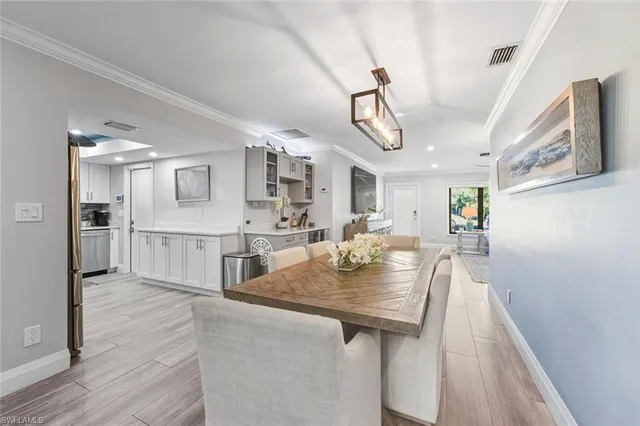 a view of kitchen and windows
