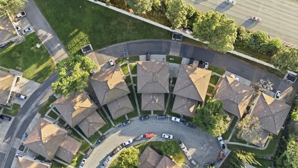 an aerial view of multiple house