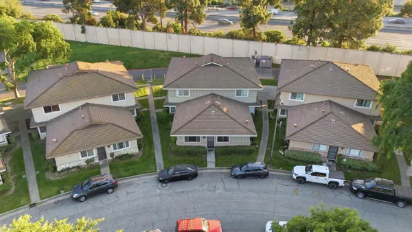 an aerial view of multiple house