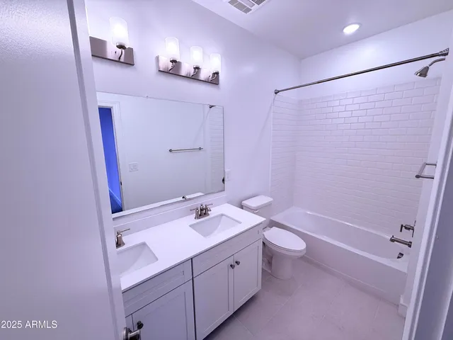 an empty room with a door