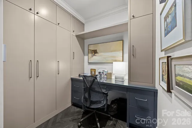 a view of a workspace with furniture