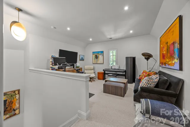 a view of a workspace with furniture and toys