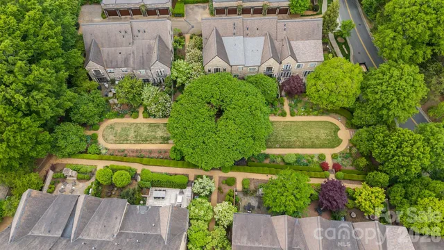a view of a backyard with a garden