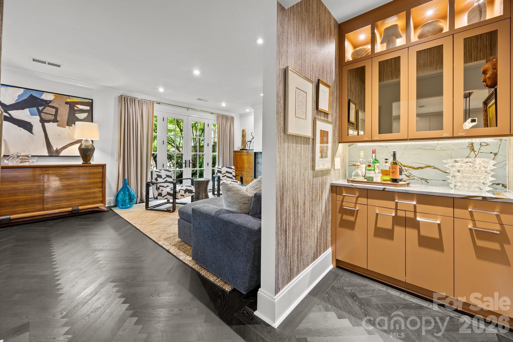 1550 High Street Charlotte, NC 28211 - Photo 10 of 34 a living room with stainless steel appliances granite countertop furniture and a kitchen view