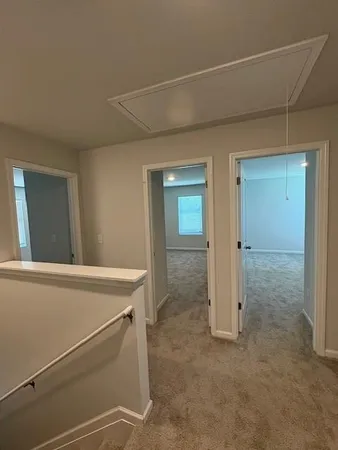 an empty room with closet