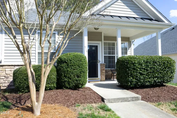 a view of a garden with pathway