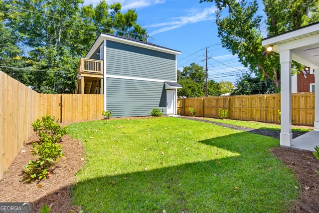 a view of wooden door