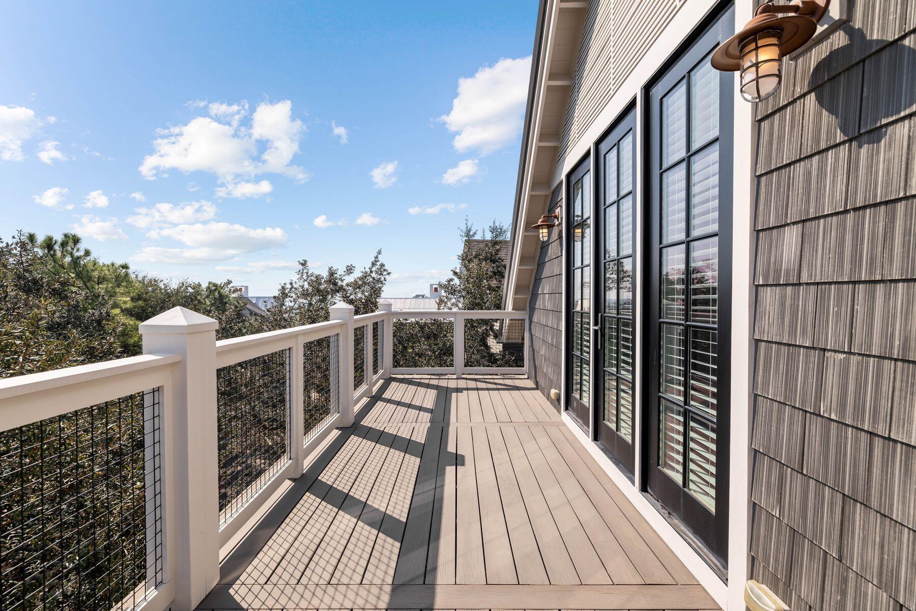 79 Cedar Post Road Santa Rosa Beach, FL 32459 - Photo 31 of 55 a view of balcony with wooden floor and fence