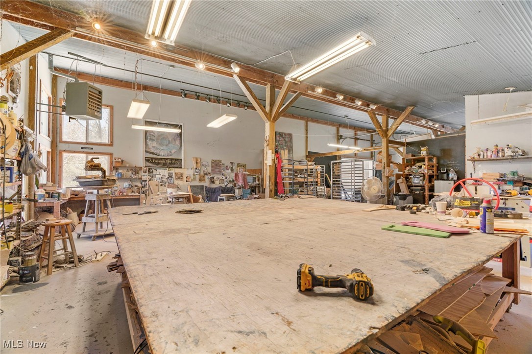15216 Grove Road Southwest Port Washington, OH 43837 - Photo 44 of 50 Interior of outbuilding, currently used as artist's studio