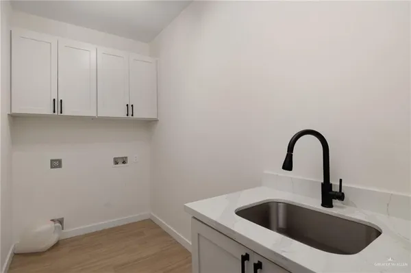 a close view of a sink and tap