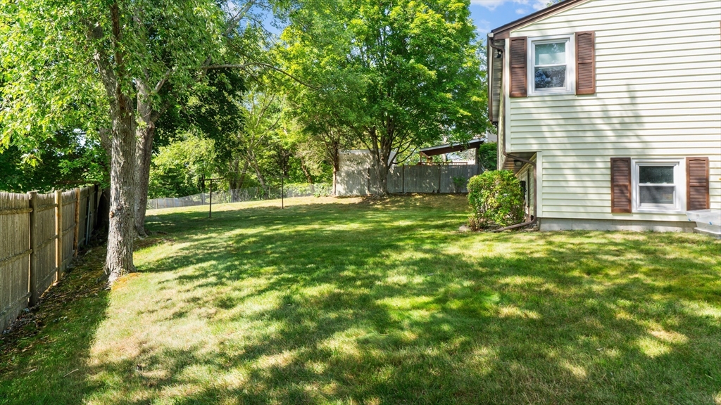 129 Anawan Street Brockton, MA 02302 - Photo 4 of 10 a view of a backyard with large trees and plants