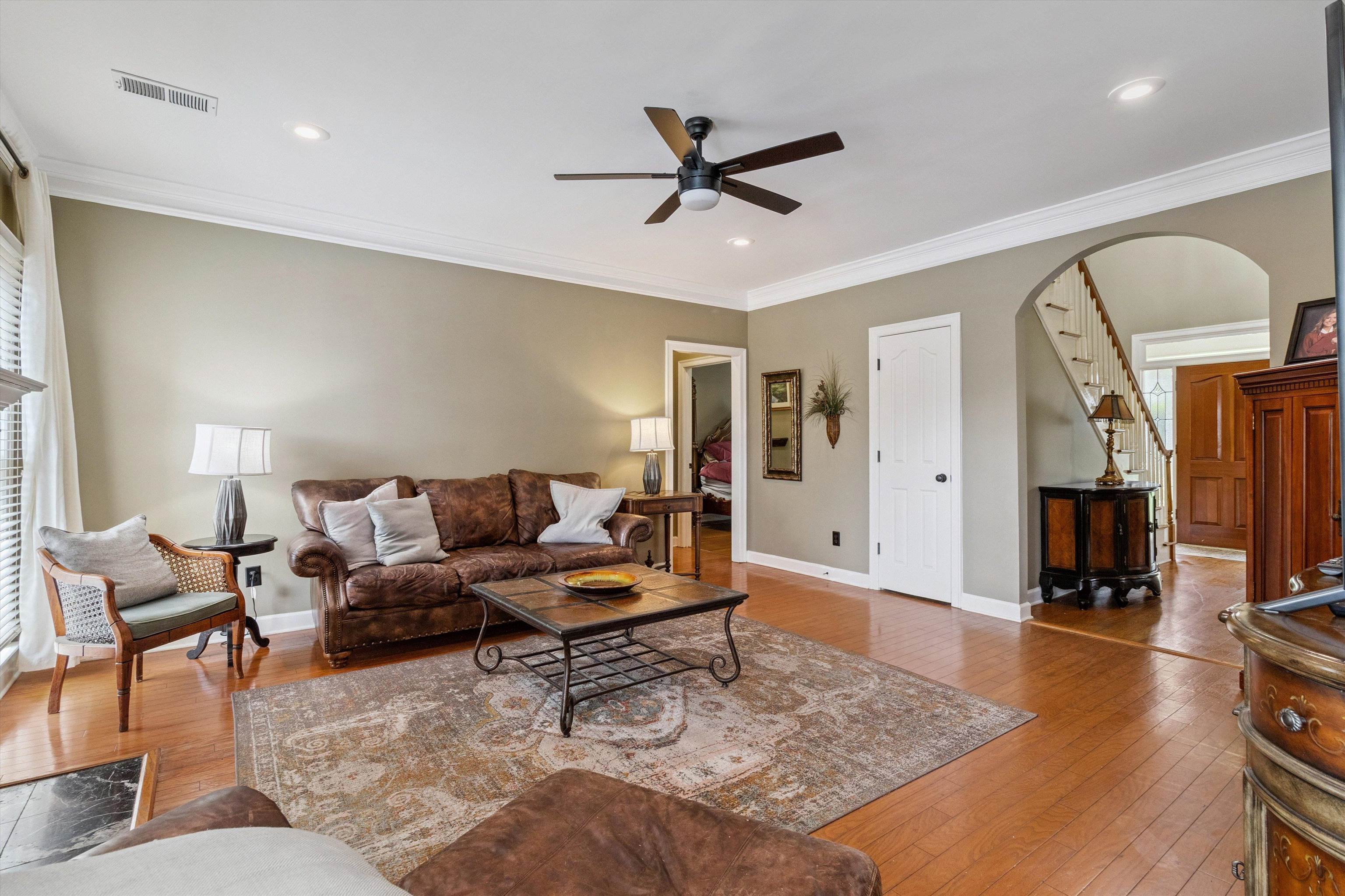 683 Fletcher Road Collierville, TN 38017 - Photo 6 of 30 a living room with furniture and a wooden floor