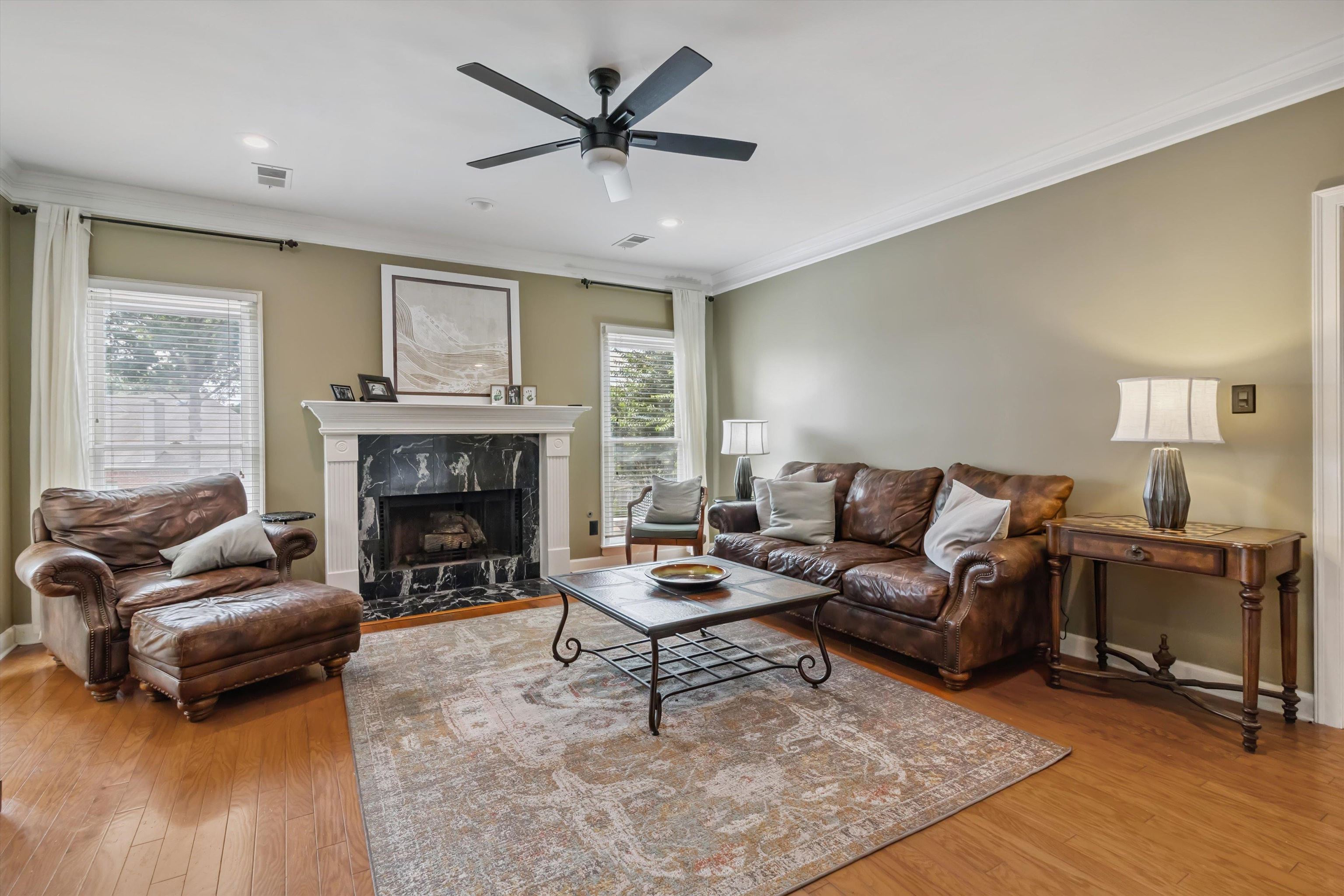683 Fletcher Road Collierville, TN 38017 - Photo 8 of 30 a living room with furniture and a fireplace
