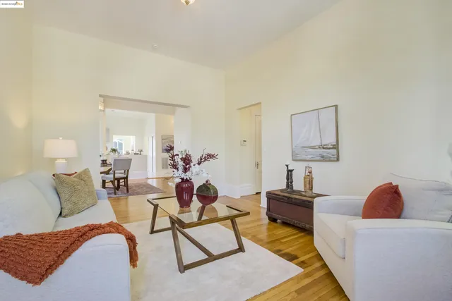 a living room with furniture and a couch