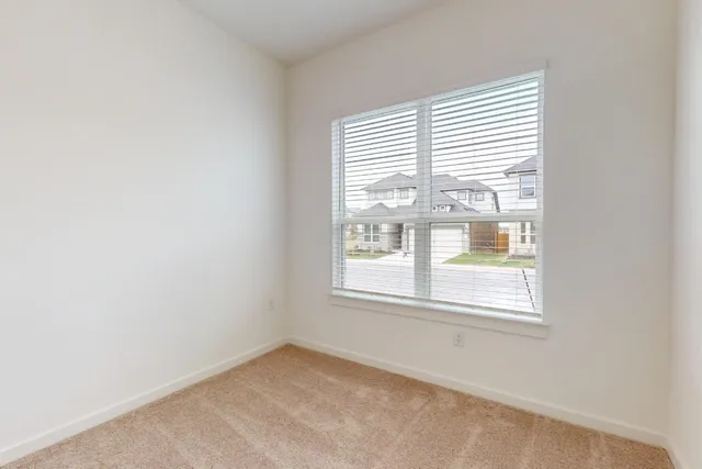 an empty room with a window