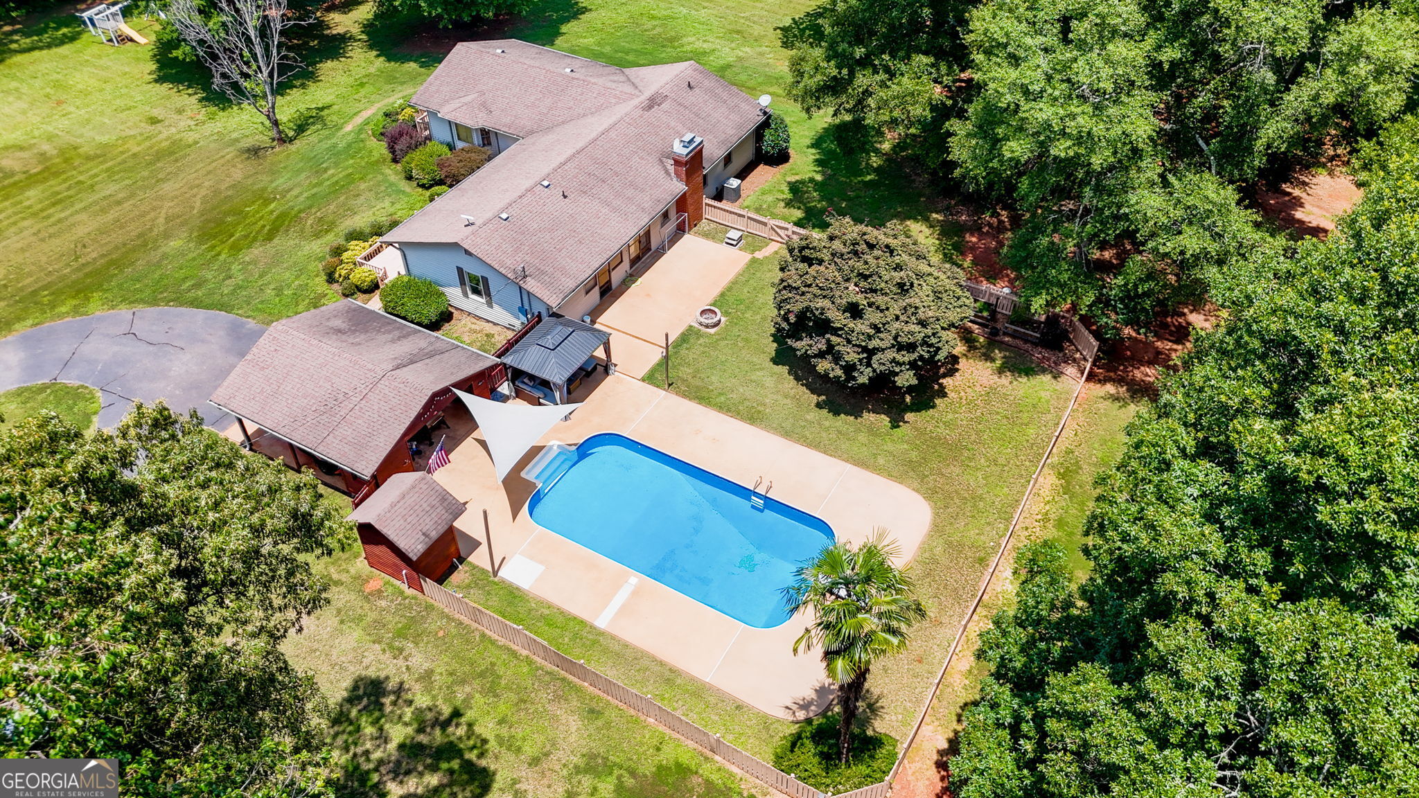 1793 Trice Cemetery Road Thomaston, GA 30286 - Photo 35 of 59 an aerial view of a house with a garden