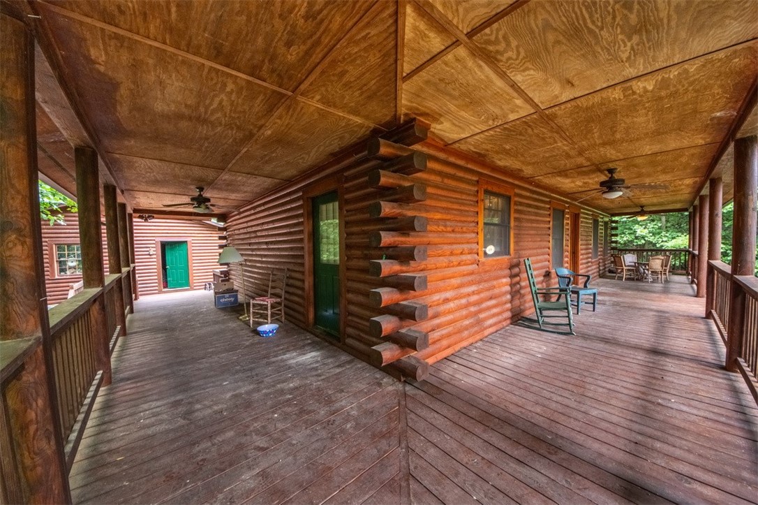 846 Twiggs Ferry Road Hartfield, VA 23071 - Photo 24 of 28 Deck featuring a ceiling fan