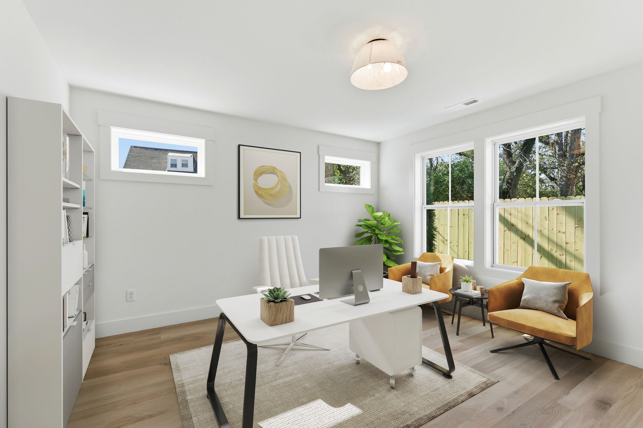 1020 West Kirkland Avenue, Unit C Nashville, TN 37216 - Photo 9 of 23 a living room with furniture and a potted plant