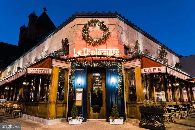 front view of a building with a street