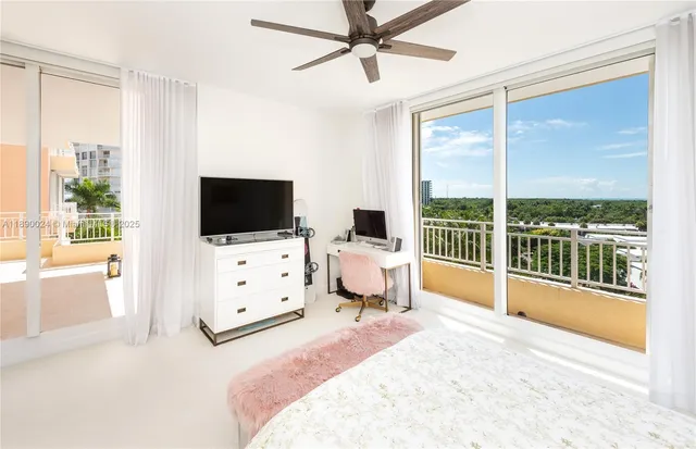 a view of balcony with city view