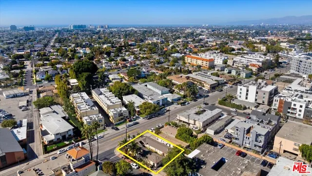 an aerial view of a city