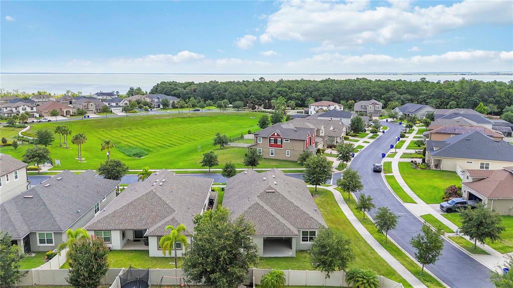 2066 Cresswell Street Ocoee, FL 34761 - Photo 26 of 32 an aerial view of a house with a swimming pool yard and mountain view in back
