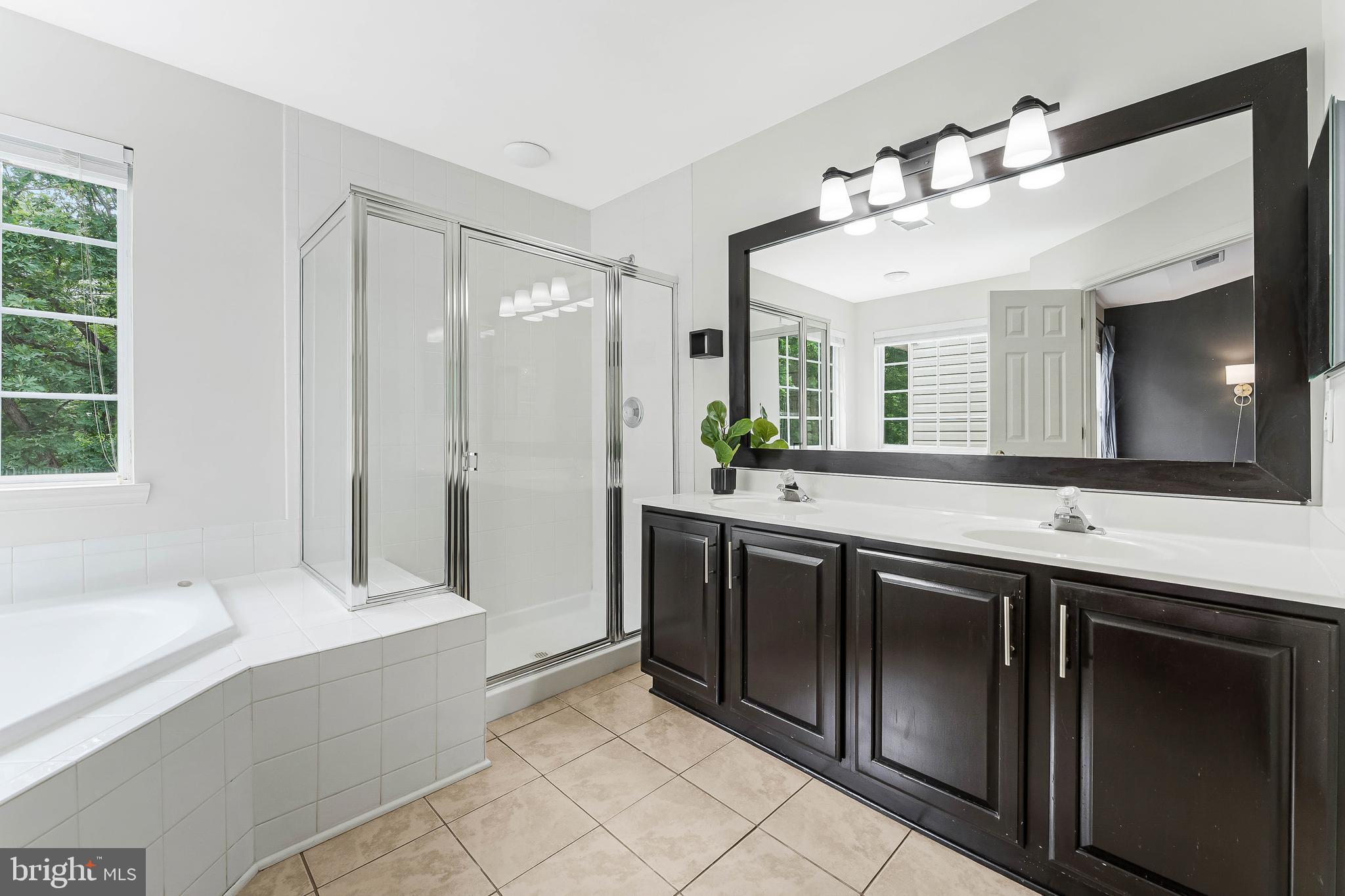 43103 Forest Edge Square Broadlands, VA 20148 - Photo 34 of 57 a spacious bathroom with a tub sink shower and mirror