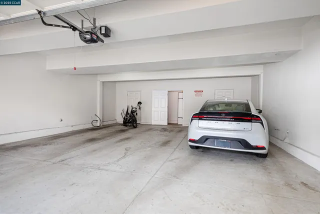 a car parked in garage