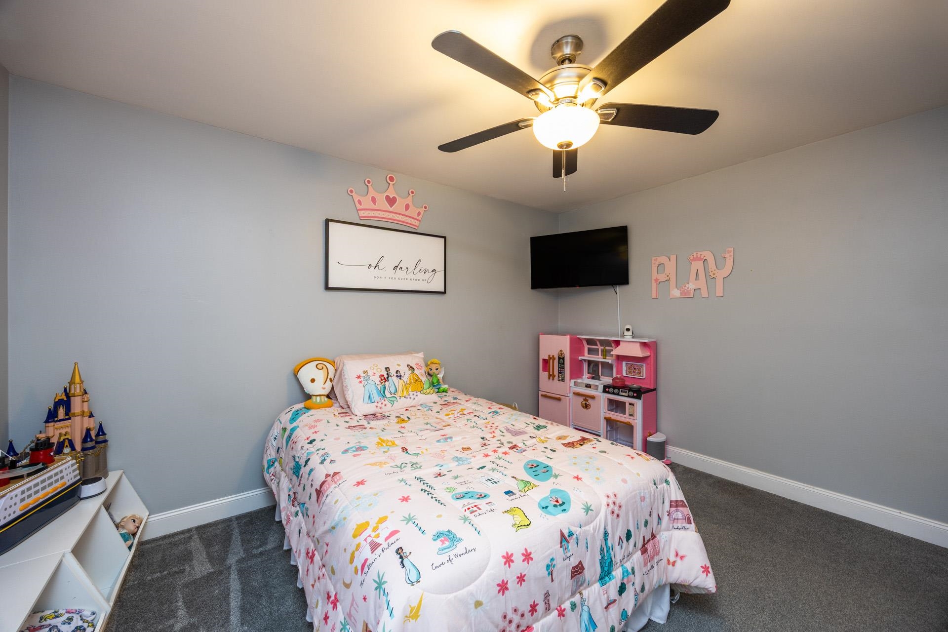 405 Old Goshen Road Ocean View, NJ 08230 - Photo 24 of 38 a bedroom with a bed and a flat screen tv