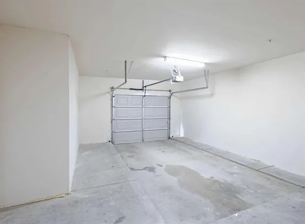 a view of a room with cabinets