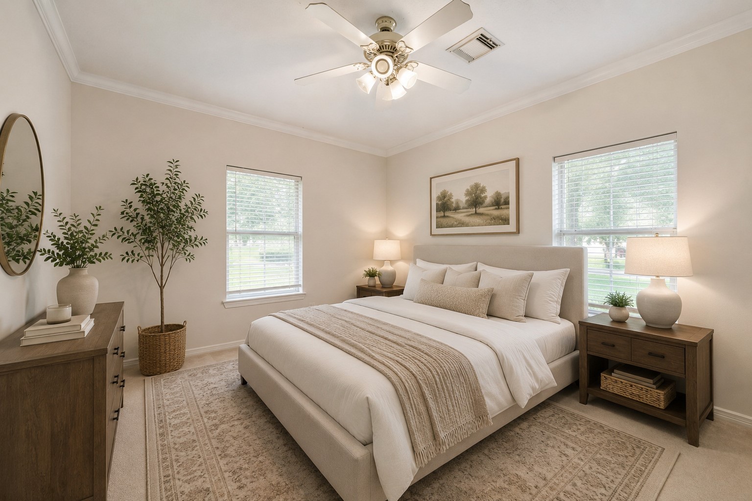 27322 Afton Way Huffman, TX 77336 - Photo 38 of 50 *Virtually staged - Secondary bedroom features large windows, neutral tones, and flexible space to fit a variety of lifestyle needs.