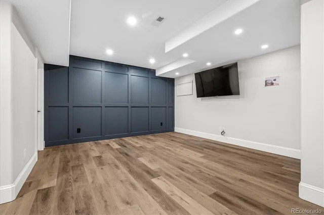 a view of a livingroom with a flat screen tv