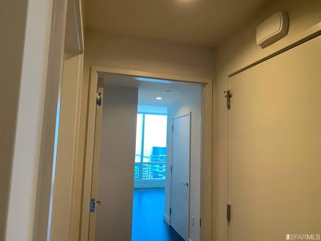 a view of livingroom with hallway